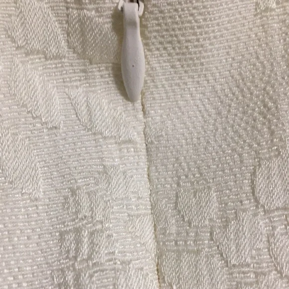 Jennifer Lopez J Lo White Ivory Textured Dress Reptile Belt L XL 14 - Picture 10 of 11